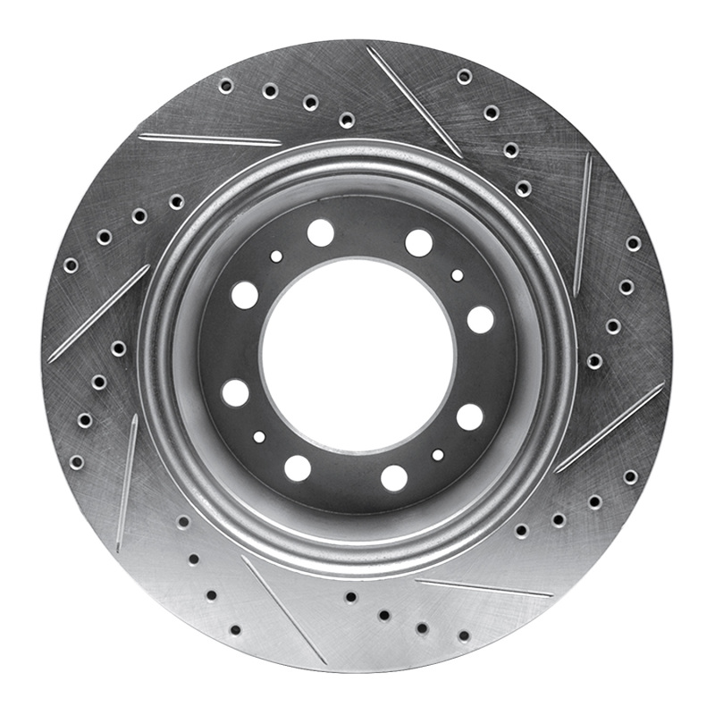 Dodge Ram 4000 Brake Rotor (1) - Rear Left - R1 Concepts - Drilled & Slotted - Silver - `09-`25